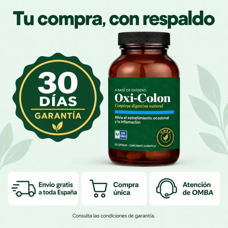 Tu compra con respaldo: garantía de 30 días, envío gratis a España, compra única y atención de OMBA. Consulta las condiciones de garantía.